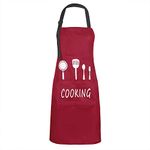 MengH-SHOP Cooking Apron Unisex Kitchen Cooks Apron Waterproof Bib Apron with 2 Pockets and Adjustable Neck Strap Oil Proof Chef Apron for Baking Gardening Bar Craft BBQ Coffee Restaurant (Red)