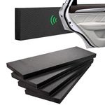 Spurtar Garage Wall Protector, 4 Pack Garage Car Door Protector and Mesh Fabric Thick Adhesive Padding, Resilient EVA Foam Car Door Bumper Guards for Parking Aid, 15.7" x 5.9“x 4 pcs