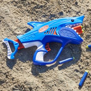 Nerf Junior Sharkfire Blaster Toy – Lightweight Foam Dart Gun for Kids