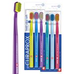 Curaprox 6 x CS 5460 Ultra Soft Toothbrush - Adult Manual Toothbrush with 5460 Ultra Soft Bristles - 6 Pieces, Random Color