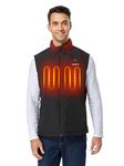 ORORO Men's Heated Golf Gilet with Zip-off Sleeves, Lightweight Heated Jacket for Golf with Power Bank (Charger Not Included) (Neutral Black,M)