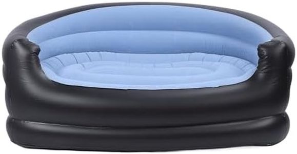 Inflatable Couch, Camping Inflatable Sofa Air Couch, Portable Inflatable Chair Air Mattress Blow Up Couch Lounger for Outdoor Indoor Home (Blue)