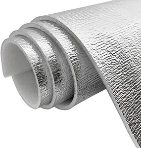 MOTUKA 40"x 80" 118mil Single Reflective Foil Insulation Foam Thermal Panel Foam Core Heat Radiant Barrier 21.53 sqft Aluminum Foil Finsh White Foam Heat Shield Material