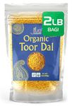 Jiva USDA Organic Toor Dal (Split Pigeon Peas) 2 Pound Bag