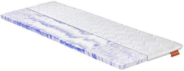 sleepling 194365 Gelschaum Topper | Gel Memory Foam Topper | orthopädische Matratzenauflage | für alle Matratzen und Betten | Made in EU | Ökotex | Waschbar 60 Grad | 90 x 200 x 6 cm, weiß