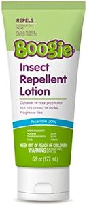 Boogie Insect Repellent Lotion, Keep Mosquitoes, Ticks and Flies Off, DEET Alternative Repellent, Up to 14-Hour Protection, Fragrance-Free, Odorless Lotion, 6 Ounce