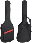 Muscab Bass Guitar Bag 7mm Padding Electric Bass Case, Electric Bass Gig Bag Backpack with Neck Strap and Pockets, Black