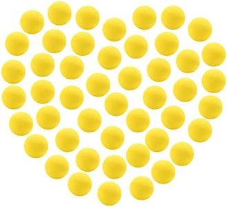 48 Pieces Popper Refill Balls Soft Foam Balls Approx 1.2 Inch in Diameter, Power Popper Refills Foam Ball Refills, Blasters & Replacement Bullet Balls, Fun for Accuracy Games Shooting Games(Yellow)