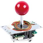 SANWA JLF-TP-8YT Original Joystick Red - for Arcade Jamma Game 4 & 8 Way Adjustable, Compatible with Catz Mad SF4 Tournament Joystick (Red Ball Top) S@NWA