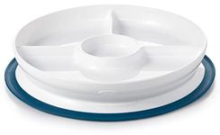 OXO Tot Stick & Stay Divided Plate, Navy, Suction Divided Plate