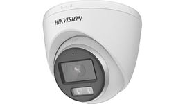 HIKVISION DS-2CE72KF0T-FS ColorVu 3K 5MP Audio Fixed Turret Camera 2.8mm Lens, Build-In Mic, Outdoor Dome Camera, Up to 40 m, IP67, White