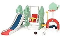 7 in 1 Toddler Slide and Swing Set,