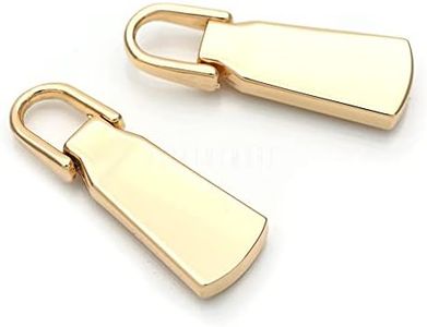 CRAFTMEMORE 4 pcs Zipper Pull Zip Puller Tap Slider Pull Tap Quality Metal Puller for Bag Purse Craft Sewing VT31 (3/4 Inch P316, Gold)