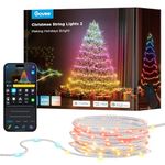 Govee Christmas String Lights, Halloween Decorations Indoor, 20M RGBWIC Lights with Shape Mapping Technology, App Control with 130+ Dynamic Scene Modes, Sync with Music, Transparent Cables