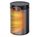 BREEZOME Space Heaters for Indoor Use, 1500W PTC Electric Heater for Bedroom, Portable Heater with Thermostat, 3 Modes & 24H Timer, Quiet Ceramic Desk Heater, Safety Room Heater for Home Office