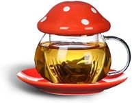 Mushroom Cup Cute Glass Tea Cup wit