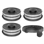 Strimmer Line & Cover,Spool Line +Cap for Einhell GC-ET 4530 3405685 String Trimmers,Autofeed Spools Replacement Grass Trimmer Spool & Line Refills