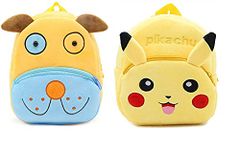 blue tree Kids School Bag Soft Plush Backpack Cartoon Bags Mini Travel Bag for for Girls Boys Toddler Baby Cute Dog & penguin