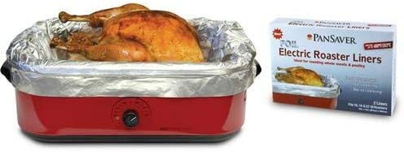 Pansaver Foil Electric Roaster Liners, 3 Box Bundle (6 Liners for Roasters). Fits 16, 18 and 22 Quart Roasters. Best Liners for Roasting Whole Meats.