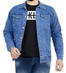 denim jacket for men (IN, Alpha, 2XL, Dhol Wash)