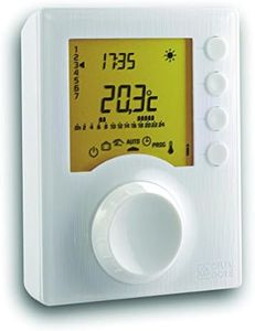 Delta Dore Thermostat filaire programmable Tybox 1117 pour chaudières, pompes à chaleur et poêles à bois. Programmation | Gestion du chauffage - 6053005, Blanc, Taille unique