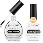 JODSONE 2Pcs 16.5ml Nail Dehydrate And Nail Primer For U V Gels Superior Bonding Professional Salons Set DIY Nail Art Design Long Lasting Gift