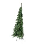 Christmas Tree World | 6ft Artificial Unlit Arbor Vitae Half Tree | Natural and Realistic Look with Bushy and Luxury Quality PVC Tips | Easy to Assemble and Take Down | 115cm Diameter