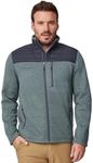 Free Country Mens Fleece Knit Jacket Full Zip With Pockets Soft Warm Lightweight and Comfortable Winter Hiking Outdoor Casual for Men-Size L-Frore-Thyme