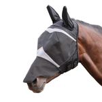 Shires Fine Mesh Fly Mask With Ears & Nose - Jet Black