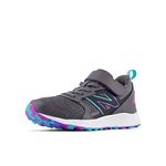 New Balance Kid's Fresh Foam 650 V1 Hook and Loop Running Shoe, Magnet/Electric Indigo/Cosmic Rose, 6 W Big Kid