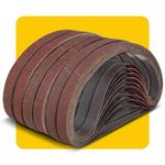 1/2x18 1/2 x 18 Inch Sanding Belt Pack 1/2-Inch x 18-Inch,60 Pcs(10 Each of 40 60 80 120 150 240 Grits) Aluminum Oxide for Sander