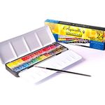 Sennelier l'Aquarelle French Artists' Watercolour - Metal Box of 24 Half Pans