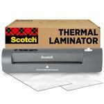 Scotch Thermal Laminator, 2 Roller System for a Professional Finish, Use for Home, Office or School, Suitable for use with Photos (TL901X), Silver/Black, TL901C