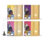 PHOOL LUXURY INCENSE Natural Incense Cones (Bundle Pack Of 4) I Special Pack Floral Fragrances - Indian Rose, Tuberose, Lavender, Nagchampa I 100% Organic Dhoop Cones I Chemical & Charcoal Free