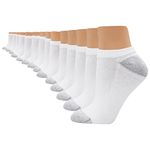 Hanes womens Value, No Show Soft Moisture-wicking Socks, Available in 10 and 14-packs, White - 14 Pack, 5-9