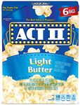 ACT II Light Butter Microwave Popcorn Bags, 6-Count (Pack of 6)