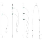 Dr.Fish 12 Pack Sea Fishing Rigs Beach Casting, Flapper Rigs 2/0 3/0 Clipped Rigs and Pennel Pulley Rigs, Hand Tie Fishing Rigs Shore Fishing 2, 3 Hooks Ready for Use