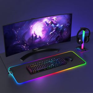 Hcman RGB Large Gaming Mouse Pad – Extended LED Soft Desk Mat