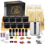 TEPENAR Candle Making Kit - Wax Melt Candle Making Kits for Adults Beginners, 4 Beeswax,8 Candle Tins(Black),6 Fragrance Oil,8 Dye Blocks,500ml Melting Pot etc Make Your Own Candles