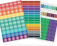 The Simple Elephant Stickers - Productivity Planner Stickers - Perfect Fit with Planners, Journals, Agendas - Variety Pack with Calendar Tabs, Events, Flags - 6 Sheets - 392 Stickers