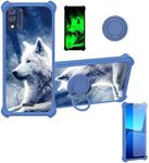 jioeuinly BLU C5 MAX 2022 Case Compatible for BLU Studio X5 MAX 2022 Phone Case Cover [with Tempered Glass Screen Protector][Hard PC + Soft Silicone][Luminous Effect] YGL-LAN