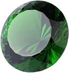 Green Crystal Glass Diamond Shaped Decoration 80mm Jewel Paperweight,Gift Decoration Idea for Christmas, Thanksgiving