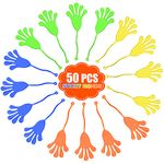 50 Pcs Sticky Hands Party Favors Toys,Stretchy Elastic Climbing Palms Novelty Funny,for Carnival Birthday Party Favors,Loot Goodie Party Bags Fillers,Random Color