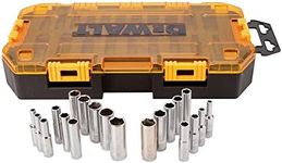 DEWALT Deep Socket Set, 20-Piece, 1/4" Drive Metric/SAE (DWMT73811)