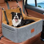 HEGCOIIE Dog Car Seat for Large Medium Dog, Washable Pet Car Seat for Dogs Under 55 lbs or 2 Small Dogs, Multifunctional Dog Booster Seat with Thick Cushion, 2 Seat Belt Dog Travel Bed & Dog Sofa Mat