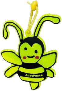 AdayPeace Safety Reflectors-Bee-Fun-to-Wear,Ultra Bright,Night Reflective Keychain,Stylish Reflective Gear for Jackets, Bags, Backpacks, Strollers and Wheelchairs with Kids,Adults,Dogs- Made in Yellow(yellow)