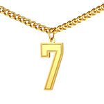 FindChic Sports Jersey Number 7 Necklaces for Boys 18K Gold Plated Sportsfan Lucky Basketball Number Pendant Athelets Award Jewelry Gift for Men Son