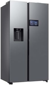 Samsung RS90F65EDTEF Side-by-Side Kühl-Gefrierkombination, AI Kühlschrank mit Gefrierfach, 178 cm, 621 l, Eis-/Wasserspender mit Wassertank, AI Home, Voice Control, Edelstahl Look