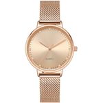 NUOVO Women Watches Rose Gold Faced Watch Ladies Diamond Crystal Bezel Quartz Classic Women Watch Stainless Steel Bracelet Modern Women Watches for Lady Water Resistant