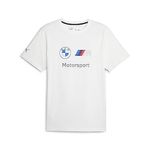 PUMA Men's BMW M Motorsport Essentials Logo T-Shirt, White 2, Large, Puma White 2, Large